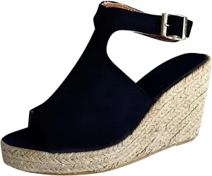 Ladmiple Sandals Women,Womens Platform Sandal High Heel Wedge Slippers Flip Flop Summer Casual Travel Ankle Buckle Shoes