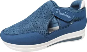 Ladmiple Sneakers For Women Walking Shoes Comfortable Casual Lace Up Dressy Summer Fashion Slip On Platform Flats Loafer