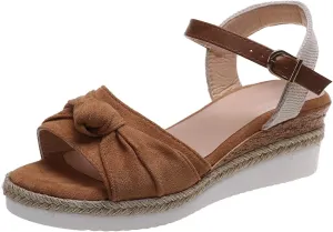 Ladmiple Summer Sandals for Women 2023 Dressy Espadrilles Wedge Shoes Open Toe Wedges Casual Travel Comfy Slip On Sandal