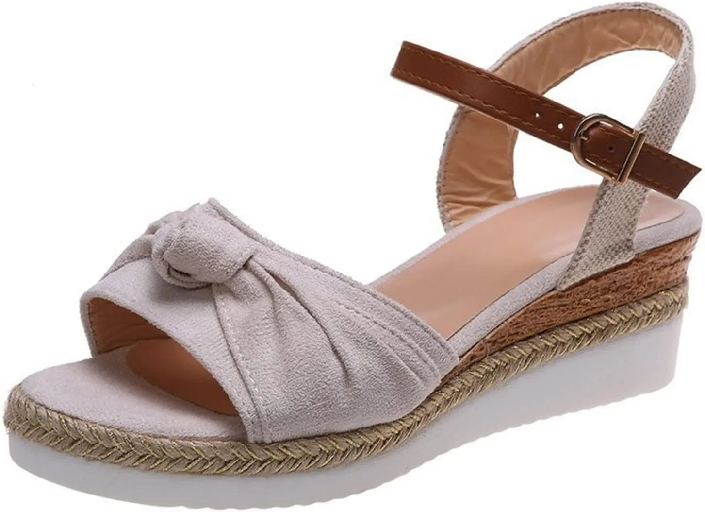 Ladmiple Summer Sandals for Women 2023 Dressy Espadrilles Wedge Shoes Open Toe Wedges Casual Travel Comfy Slip On Sandal