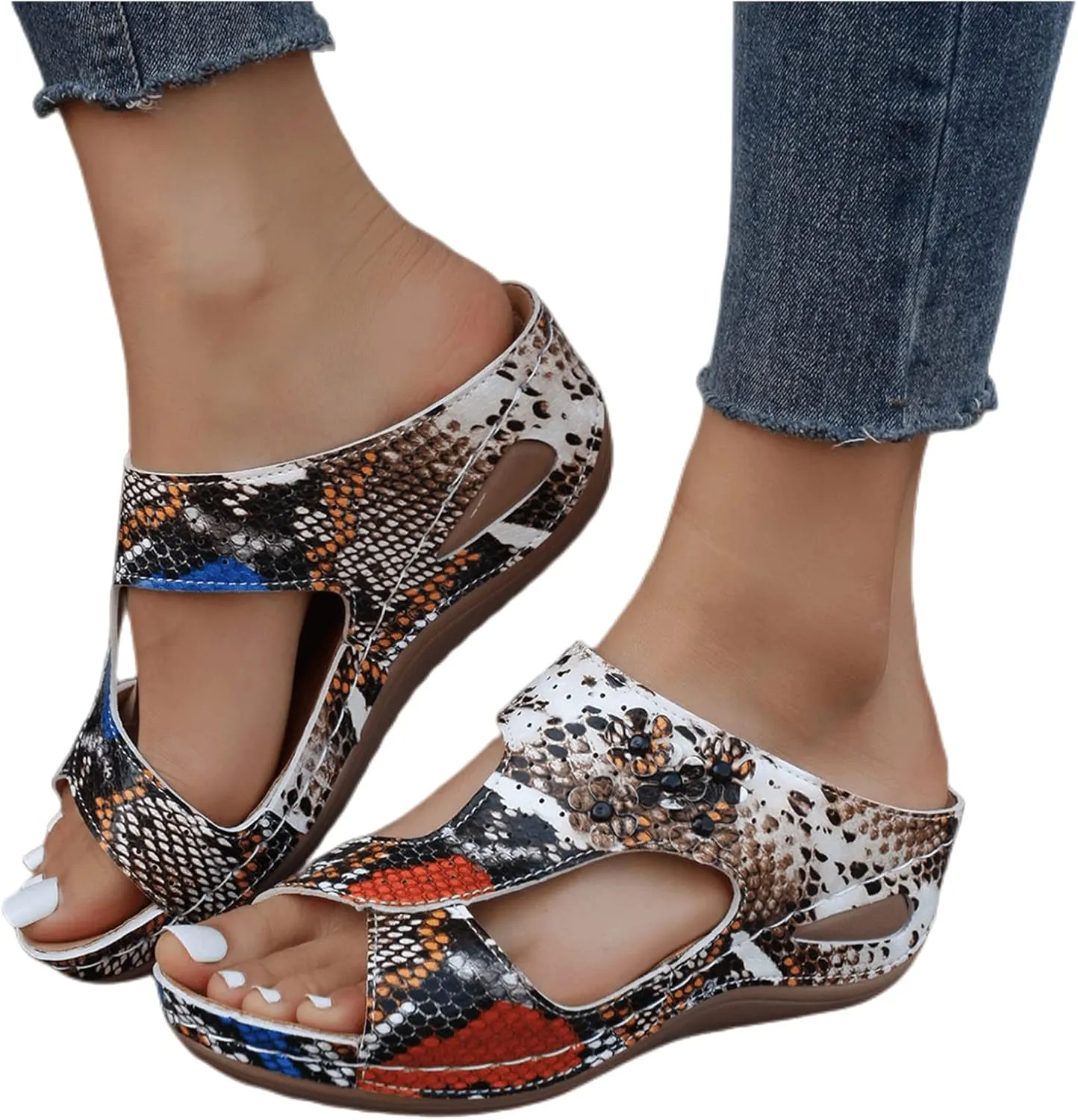 Ladmiple Summer Sandals For Women 2023 Trendy Dressy Orthopedic Flip Flops with Arch Support Casual Orthotic Sandals