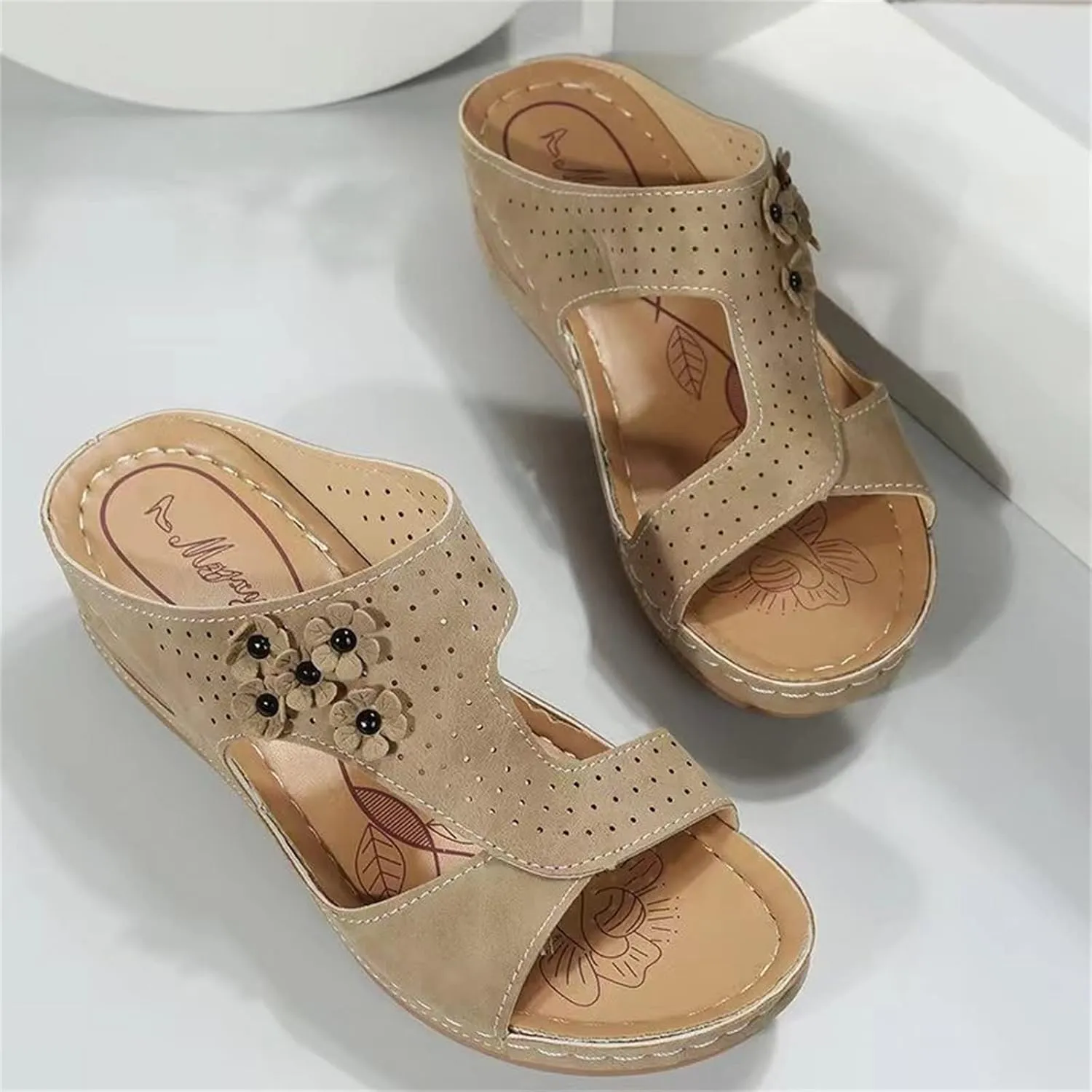 Ladmiple Summer Sandals For Women 2023 Trendy Dressy Orthopedic Flip Flops with Arch Support Casual Orthotic Sandals