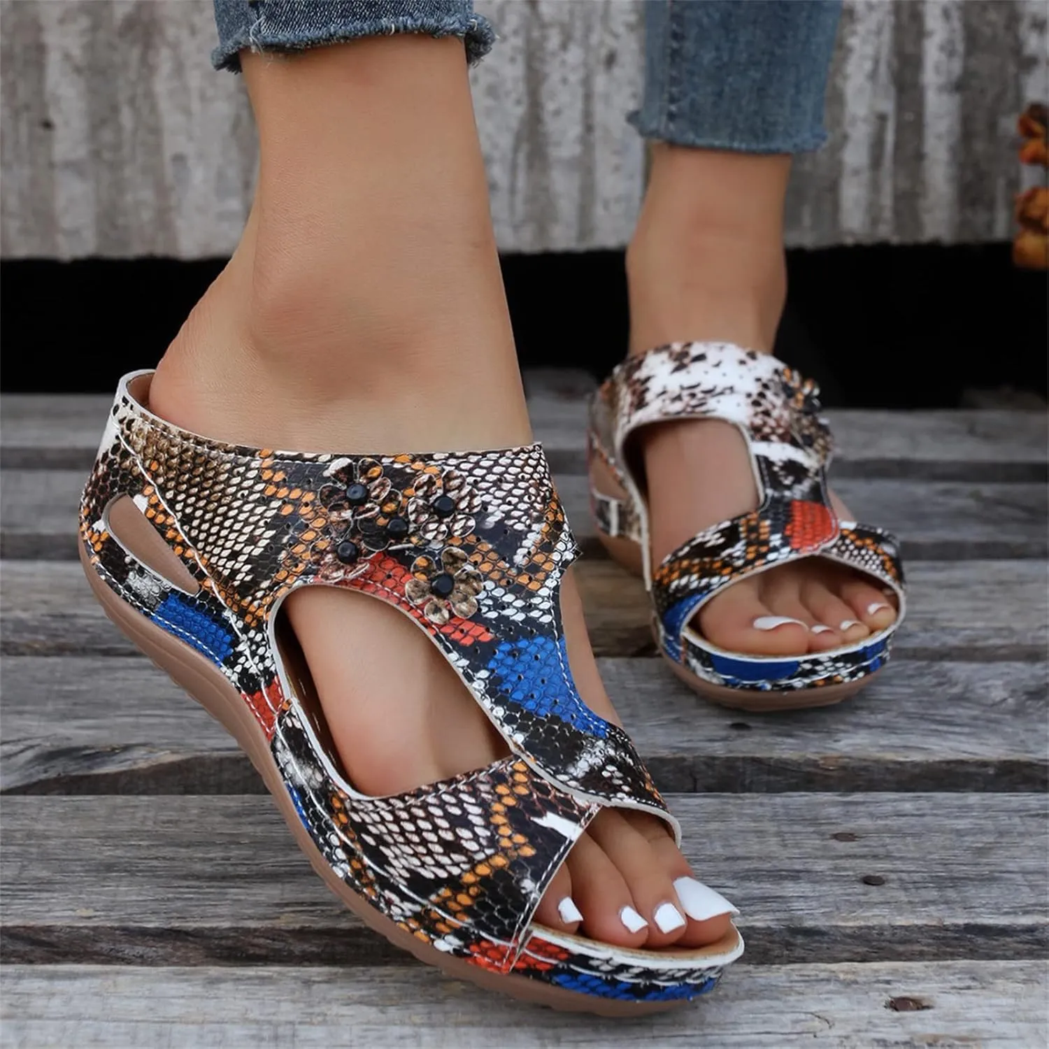 Ladmiple Summer Sandals For Women 2023 Trendy Dressy Orthopedic Flip Flops with Arch Support Casual Orthotic Sandals
