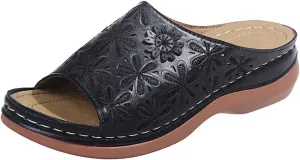Ladmiple Summer Sandals for Women 2023 Wedge Slides Sandal Breathable Slip On Open Toe Dressy Comfort Orthopedic Sandals