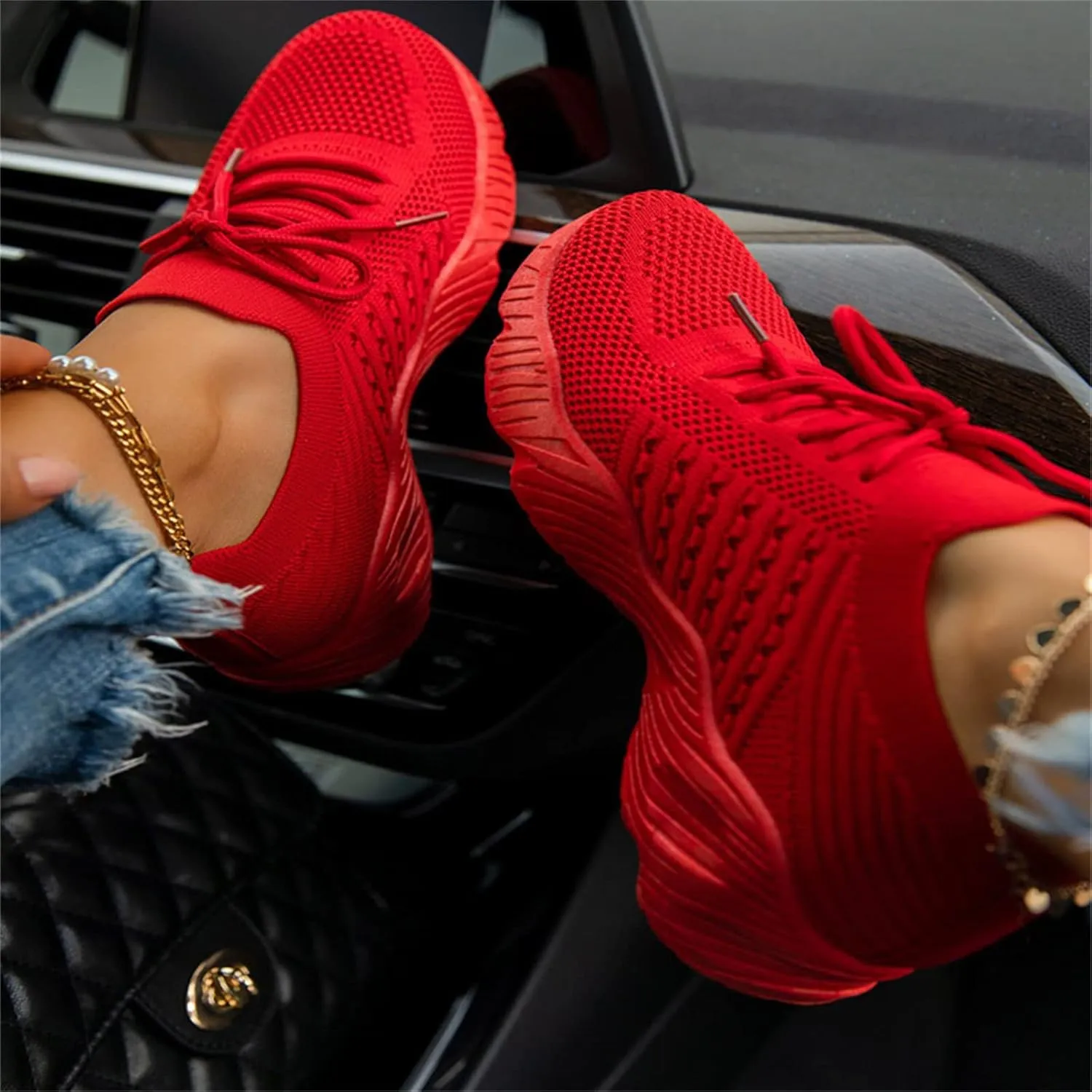 Ladmiple Tennis Shoes Womens Walking Running Slip On Memory Foam Lightweight Casual Non Slip Athletic Sneakers for Gym Travel