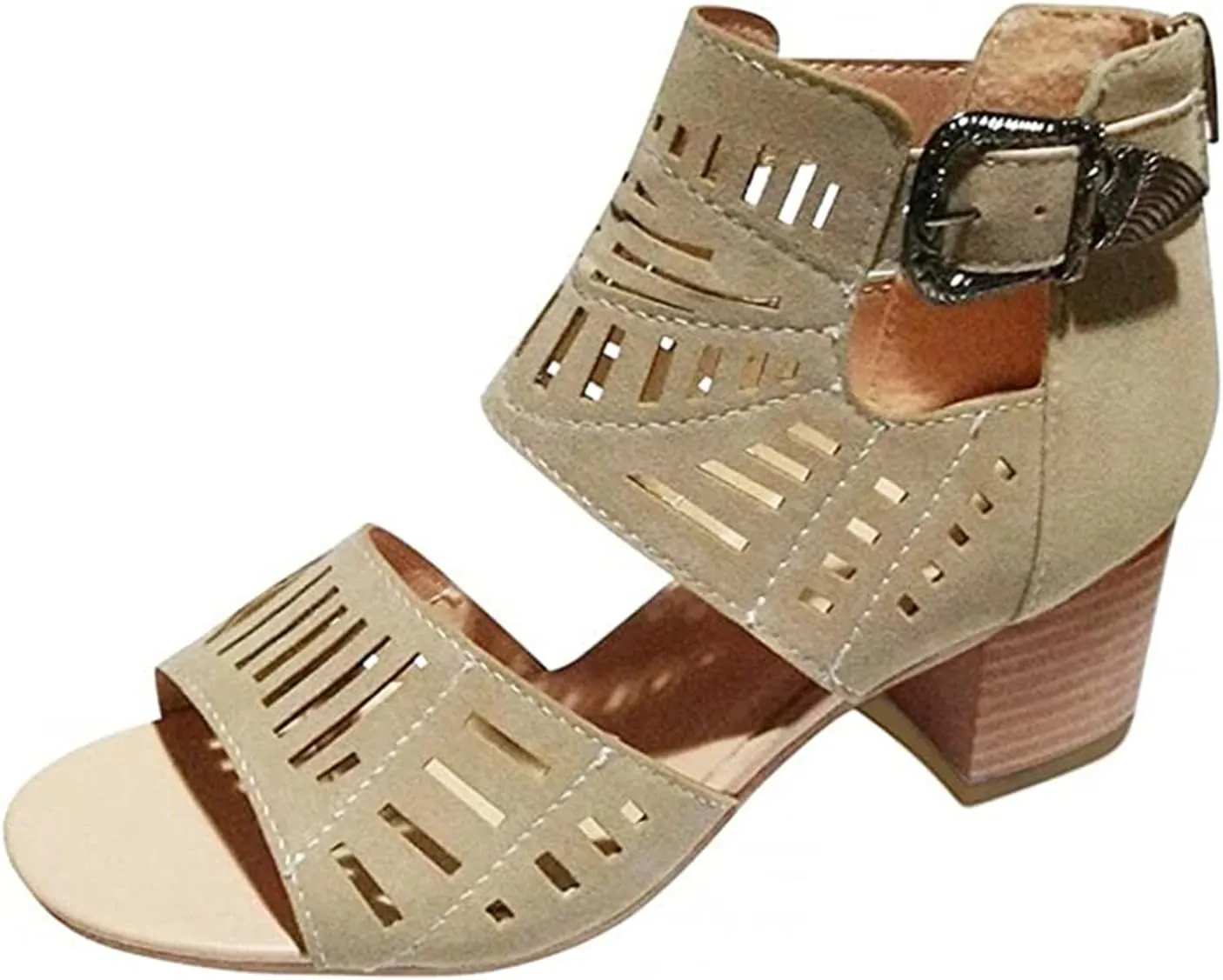 Ladmiple Wedge Sandals for Women 2023 Comfy Slip-On Hollow Out Sandal Summer Casual Beach Shoes Open Toe Dressy Platform