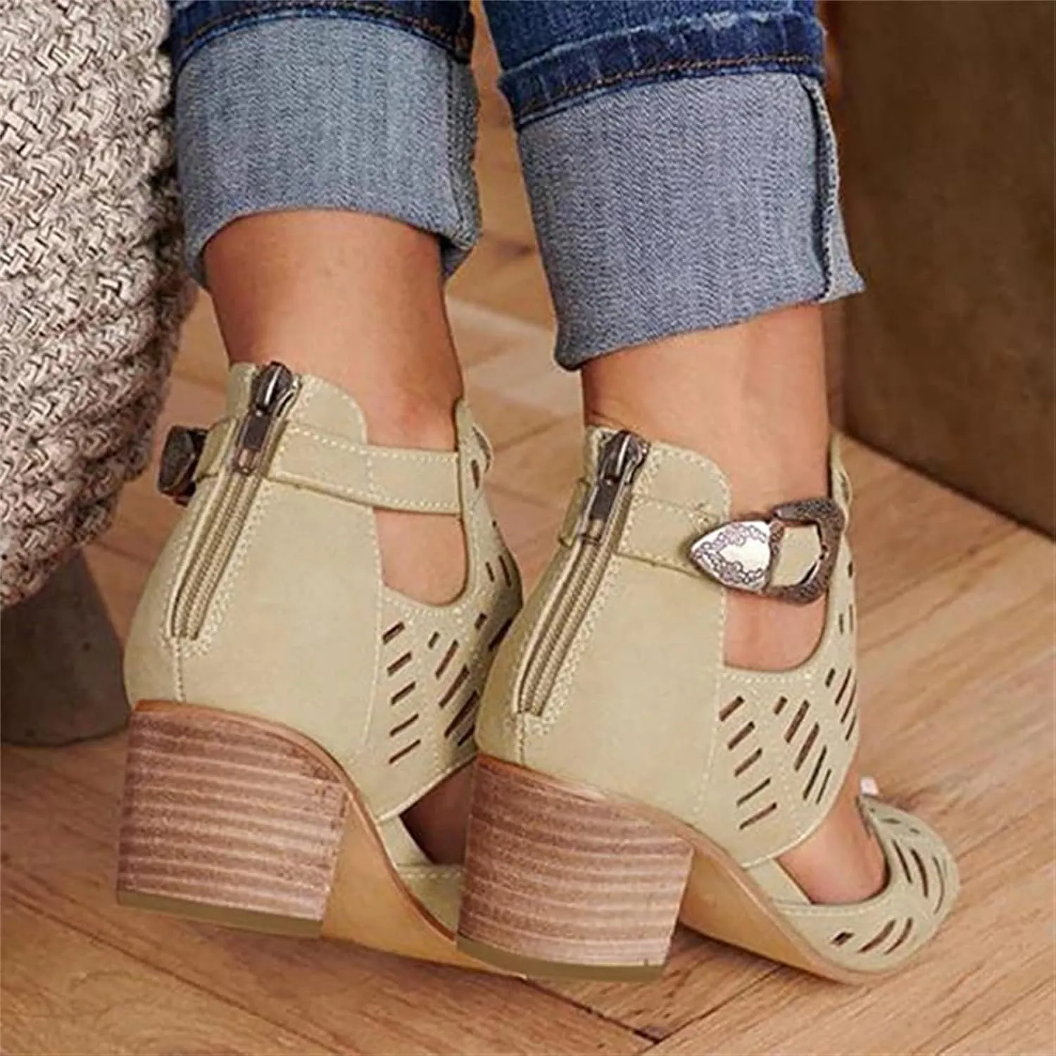 Ladmiple Wedge Sandals for Women 2023 Comfy Slip-On Hollow Out Sandal Summer Casual Beach Shoes Open Toe Dressy Platform