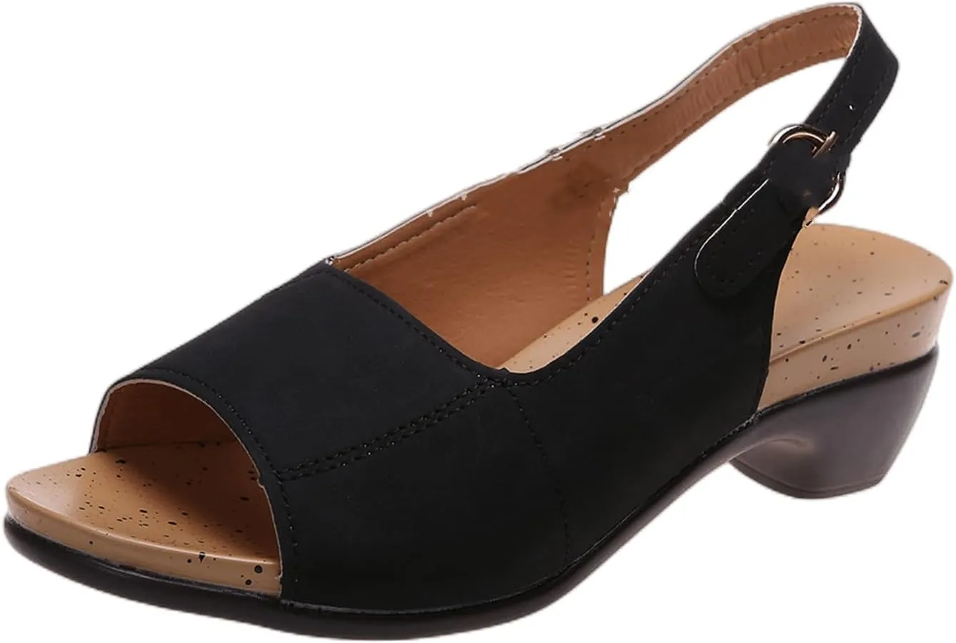 Ladmiple Wedge Sandals for Women Dressy 2023 Comfy Slip-On Hollow Out Sandal Summer Casual Beach Shoes Open Toe Platform