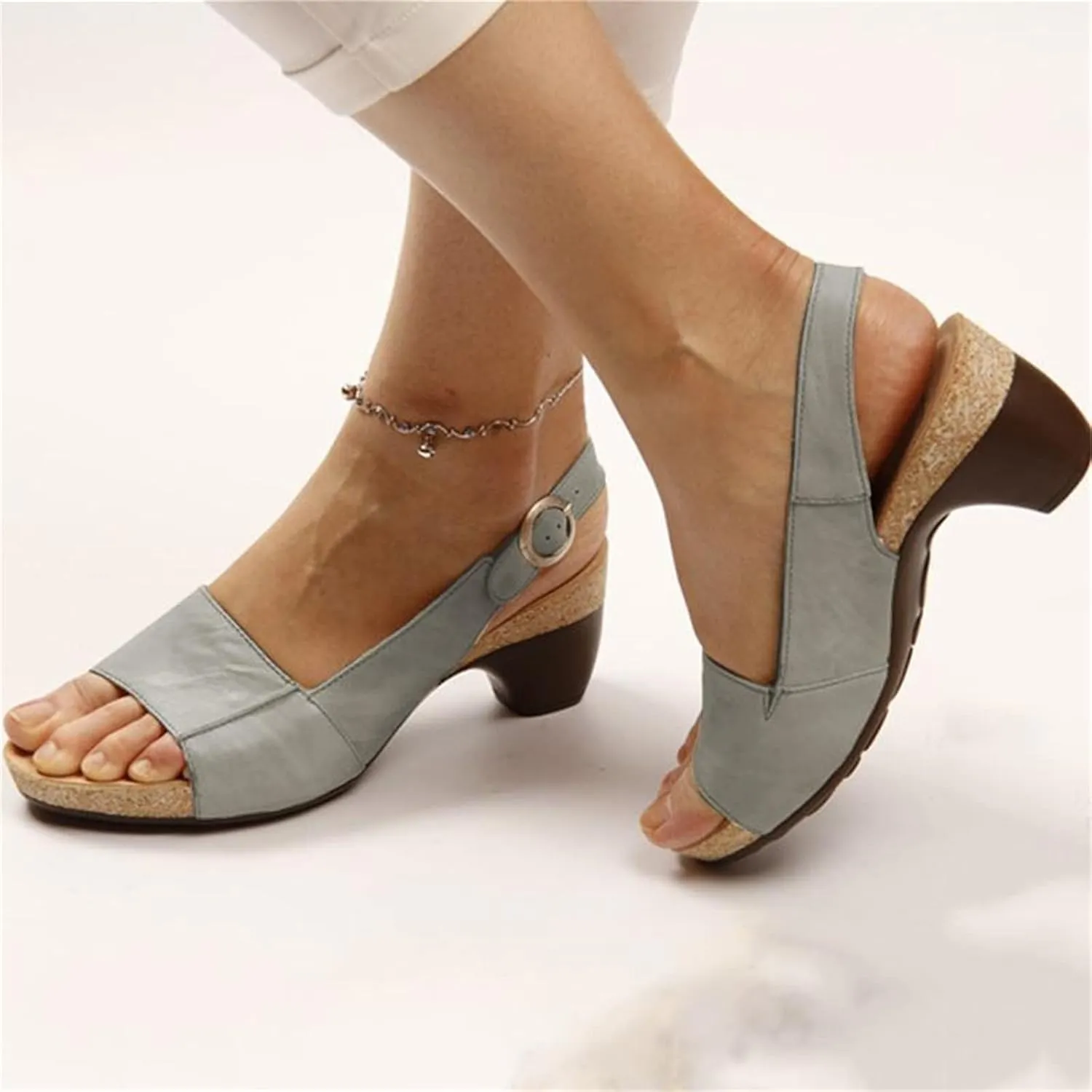 Ladmiple Wedge Sandals for Women Dressy 2023 Comfy Slip-On Hollow Out Sandal Summer Casual Beach Shoes Open Toe Platform