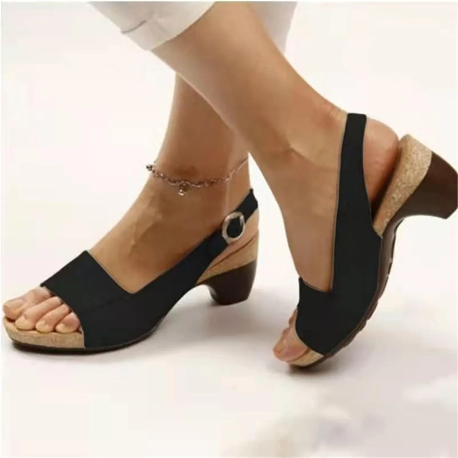 Ladmiple Wedge Sandals for Women Dressy 2023 Comfy Slip-On Hollow Out Sandal Summer Casual Beach Shoes Open Toe Platform