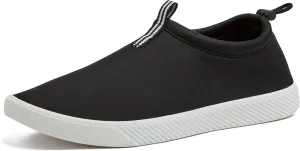 Lands' End Slip On Water Shoes for Women, Quick Dry Neoprene Sport Womens Water Shoes with Drainage Holes for Beach or Pool, Blue or Black Swim Shoes Women, Adult Size 6-11 Aqua Socks