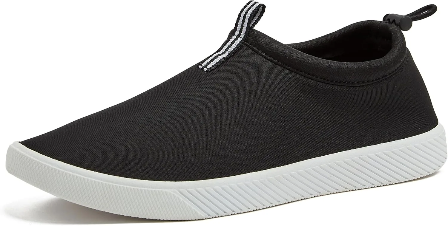 Lands' End Slip On Water Shoes for Women, Quick Dry Neoprene Sport Womens Water Shoes with Drainage Holes for Beach or Pool, Blue or Black Swim Shoes Women, Adult Size 6-11 Aqua Socks