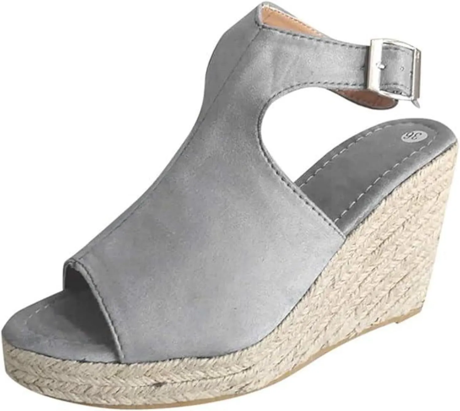 Lausiuoe Sandals Women Comfortable Walking Strappy Wrapped Wedge Heel Platform Sandals Casual Dressy Summer Beach Sandals