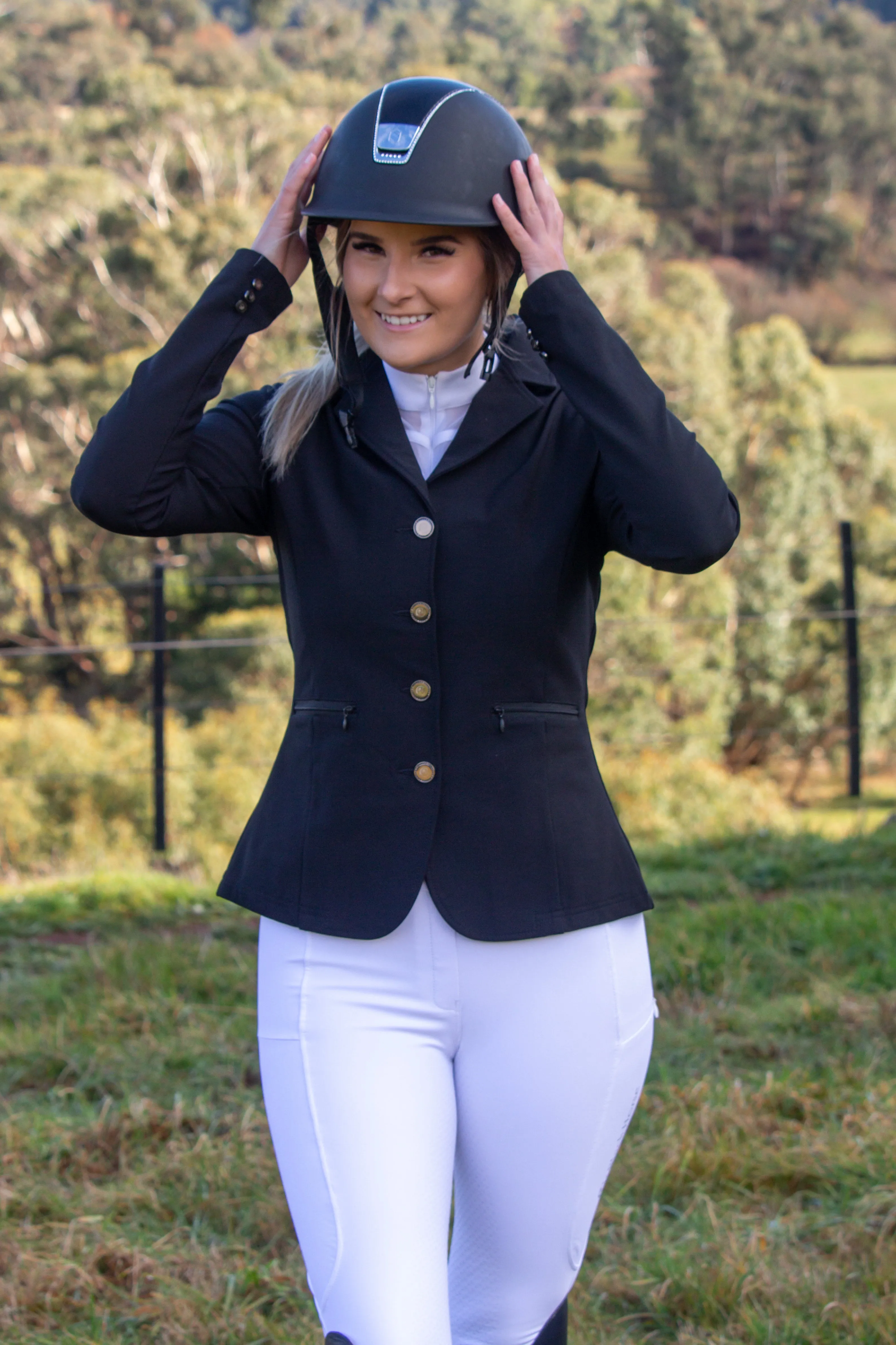 Martina Hidden Zip Show Jacket - Black