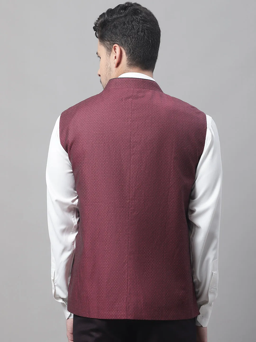 Men's Burgundy Waist Coat