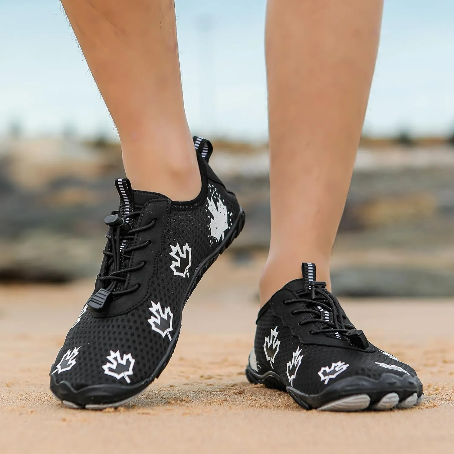 Mens Water Shoes, Quick Drying Aqua Beach Pool Swim Lightweight Sneakers, Barefoot Shoes Women Men, Sock Hiking Sports, Hike Waterproof Trail Running Healthy Non Slip Outdoor Activities