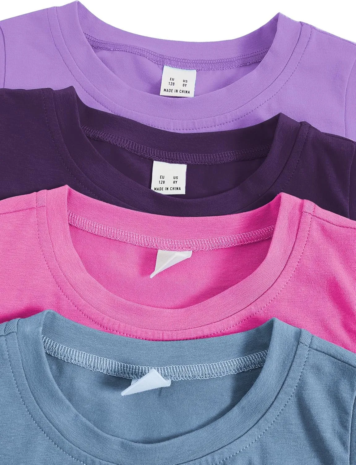 Milumia Girl's 4 Pack Dance Tops Ruched Knot Side Solid Round Neck Crop Tank Tops