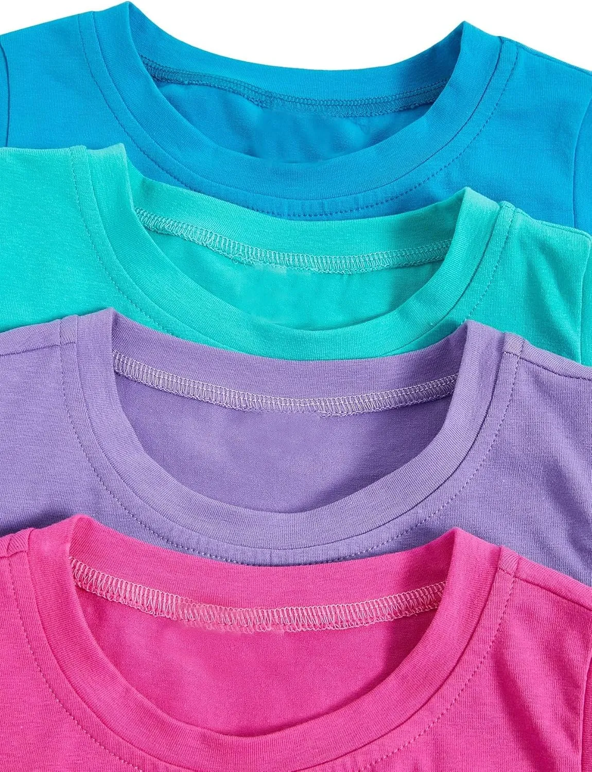 Milumia Girl's 4 Pack Dance Tops Ruched Knot Side Solid Round Neck Crop Tank Tops