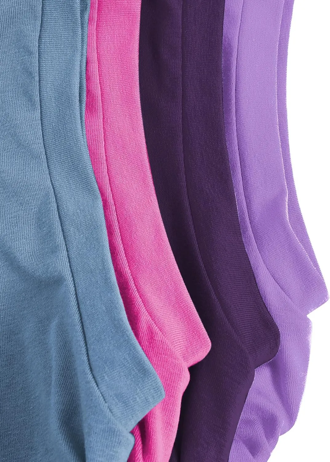 Milumia Girl's 4 Pack Dance Tops Ruched Knot Side Solid Round Neck Crop Tank Tops