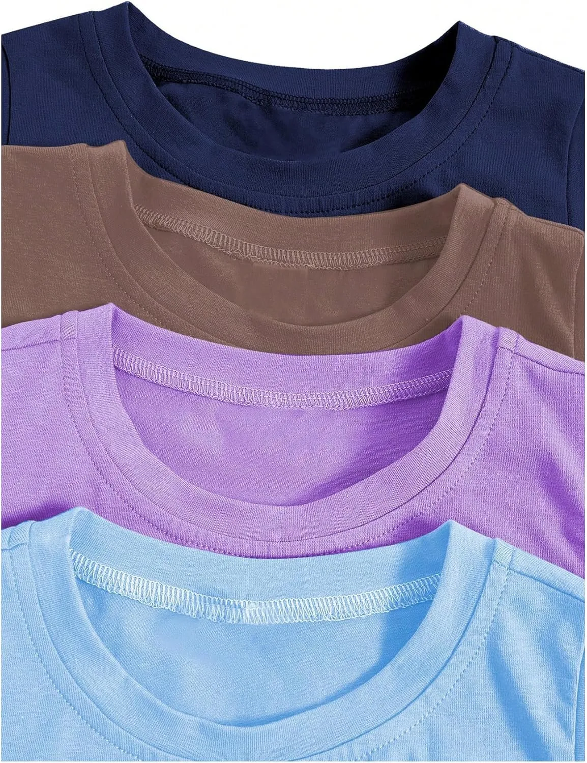 Milumia Girl's 4 Pack Dance Tops Ruched Knot Side Solid Round Neck Crop Tank Tops
