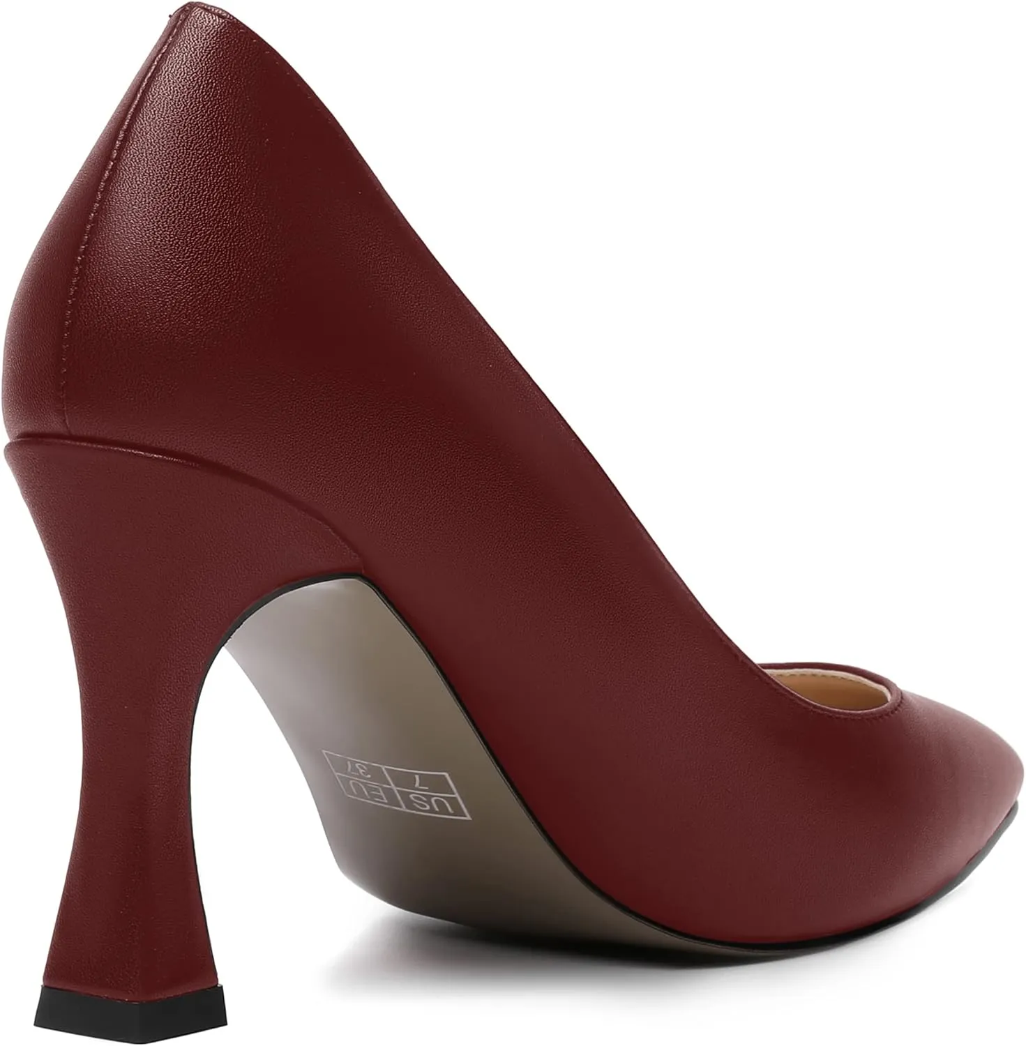 MOVINSTEPS Womens Slip On Pointed Toe Matte Sexy Wedding Spool High Heel Pumps Shoes 3.3 Inch