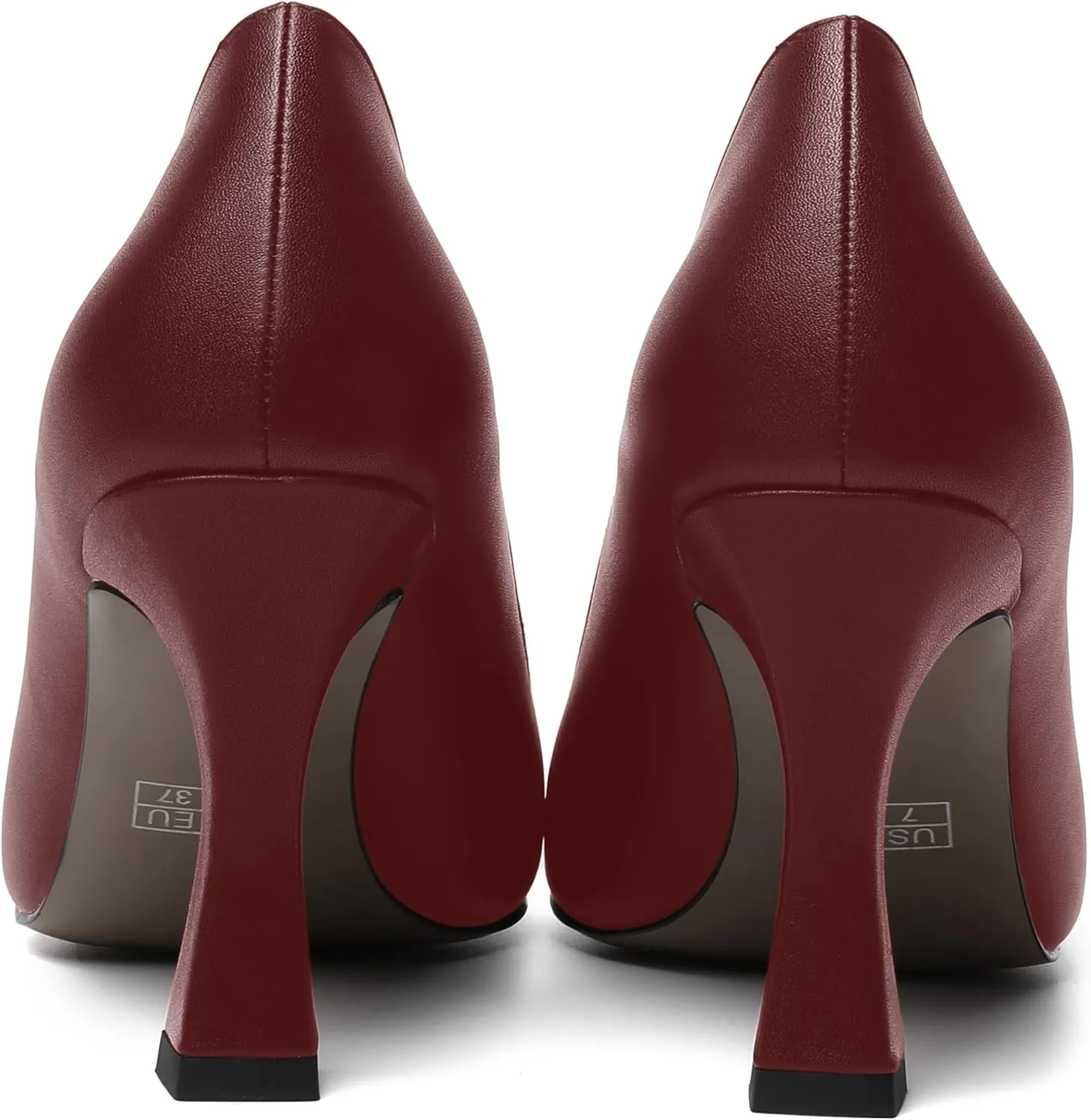 MOVINSTEPS Womens Slip On Pointed Toe Matte Sexy Wedding Spool High Heel Pumps Shoes 3.3 Inch