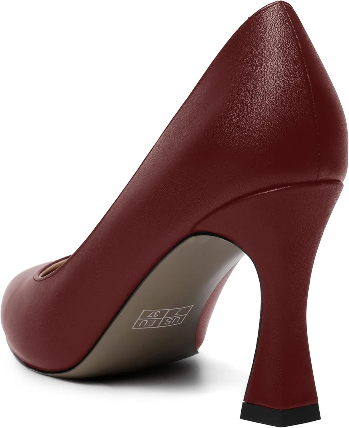 MOVINSTEPS Womens Slip On Pointed Toe Matte Sexy Wedding Spool High Heel Pumps Shoes 3.3 Inch