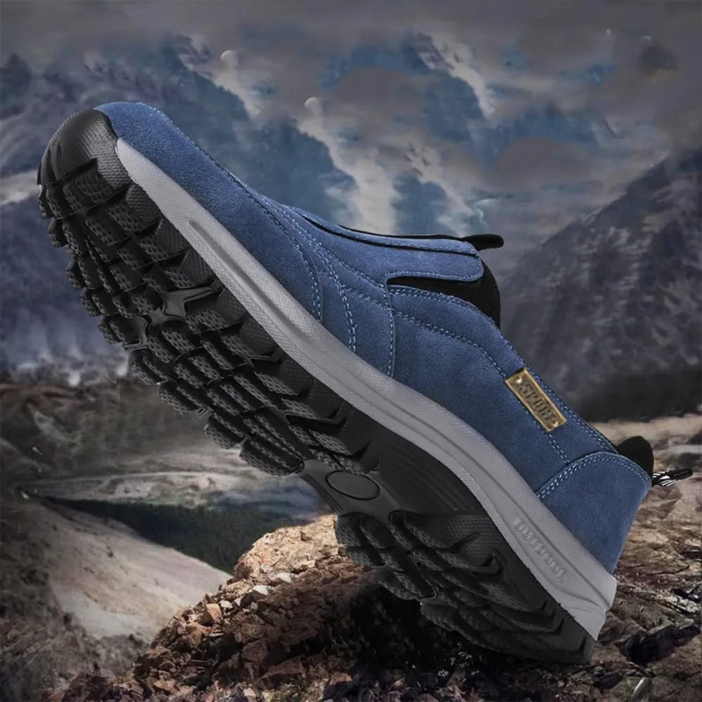 Nisza Men's Comfortable Waterproof Orthopedic Walking Shoes Hiking Shoes, Slip-On Outdoor Sneakers