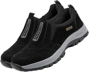 Nisza Men's Comfortable Waterproof Orthopedic Walking Shoes Hiking Shoes, Slip-On Outdoor Sneakers