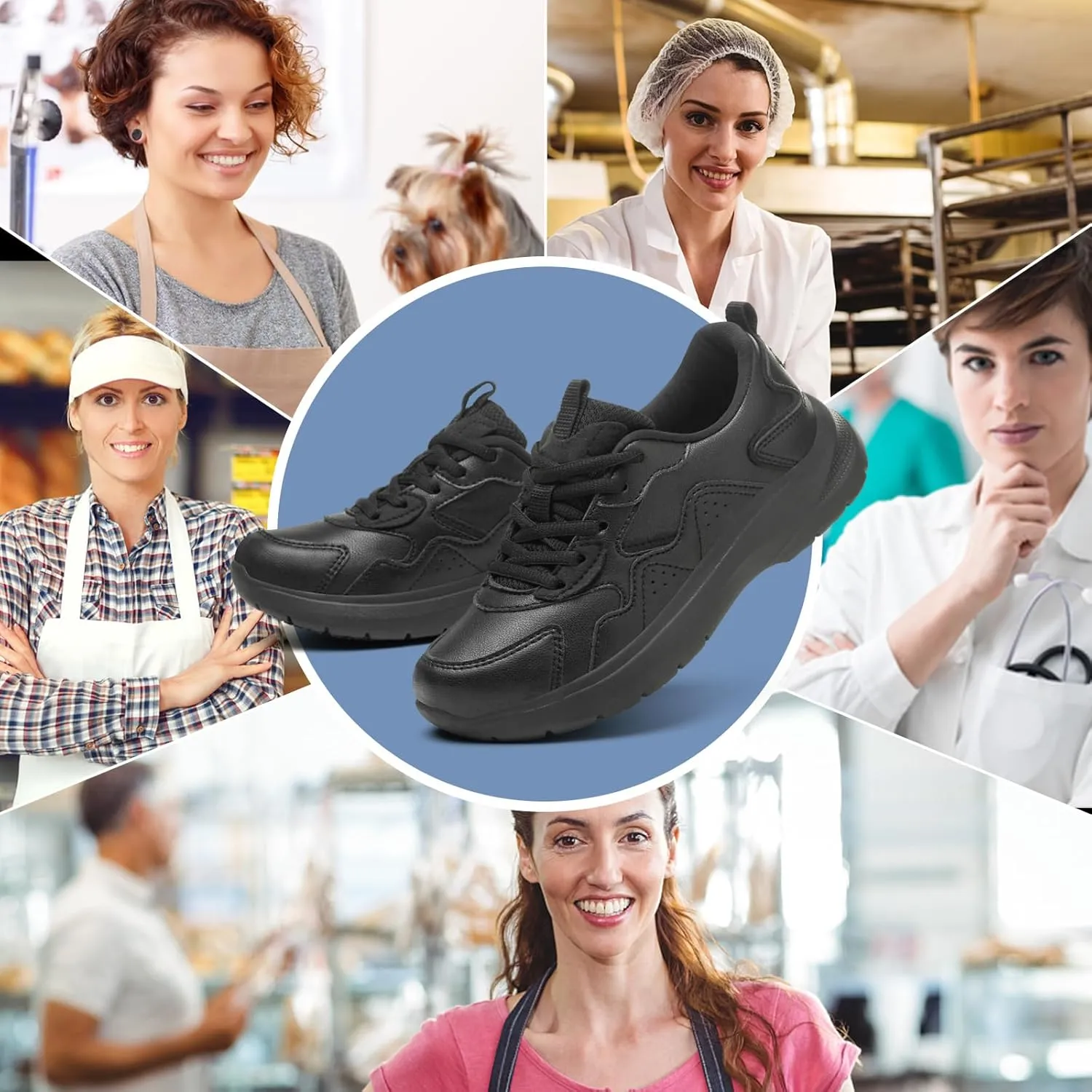 Non Slip Work Shoes Women Food Service Slip Resistant Restaurant Shoes Nursing Womens