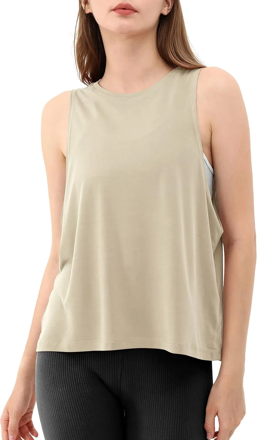 ODODOS 3-Pack Loose Tank Tops for Women Sleeveless Gym Athletic Workout Tops Yoga Shirts