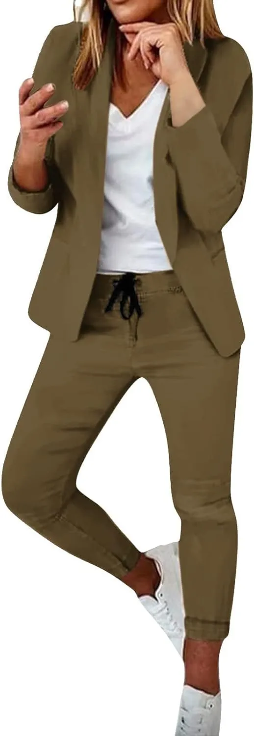 Oprah's Favorite Things 2025 Blazer Set For Women Long Sleeve Dressy Office Suits Elegant Casual Business Sets Clothes