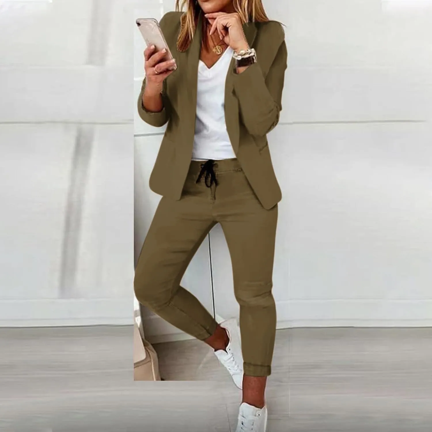 Oprah's Favorite Things 2025 Blazer Set For Women Long Sleeve Dressy Office Suits Elegant Casual Business Sets Clothes