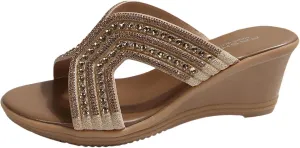 Orthopedic Sandals for Women 2025 Summer Dressy Flat Open Toe Platform Casual Flip Flops Arch Support Silppers Comfortable Slip on Beach Dress Shoes