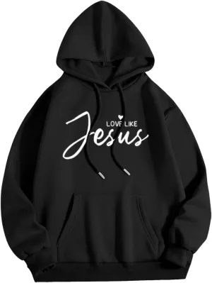 Oversized Letter Print Hoodies for Women Casual Long Sleeve Loose Fit Pullover 2025 Y2k Teen Girls Spring Clothes