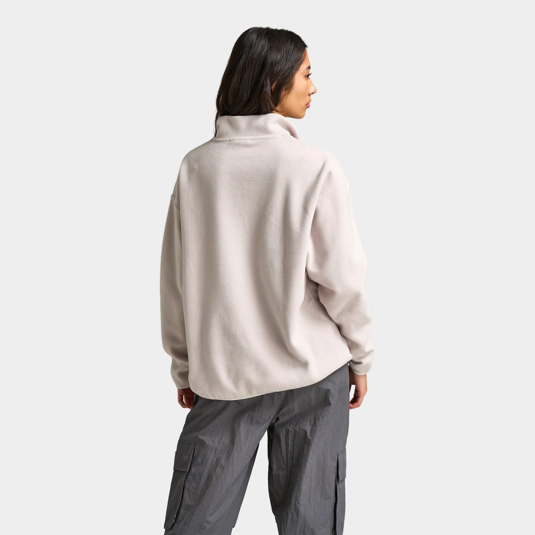 Pink Soda Women's Polar Fleece Quarter Zip / White