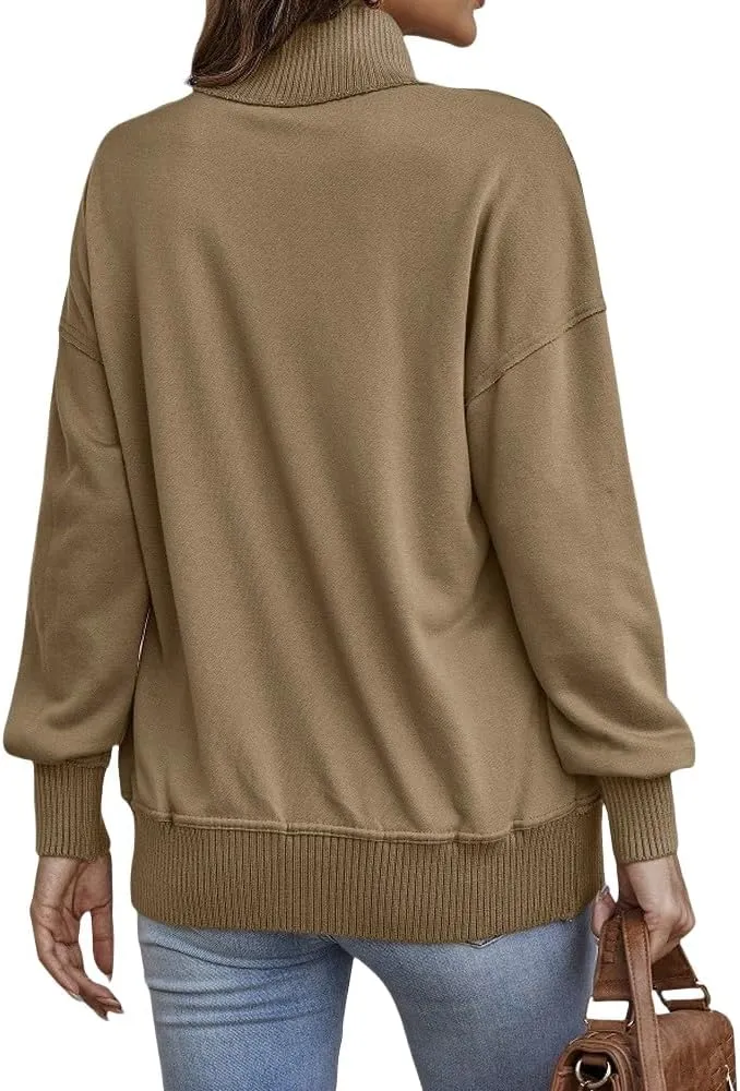 Pullover Sweatshirts for Women Henley Sweatshirts Casual Long Sleeve Hoodies Button V Neck Tops Loose Tunic Tops