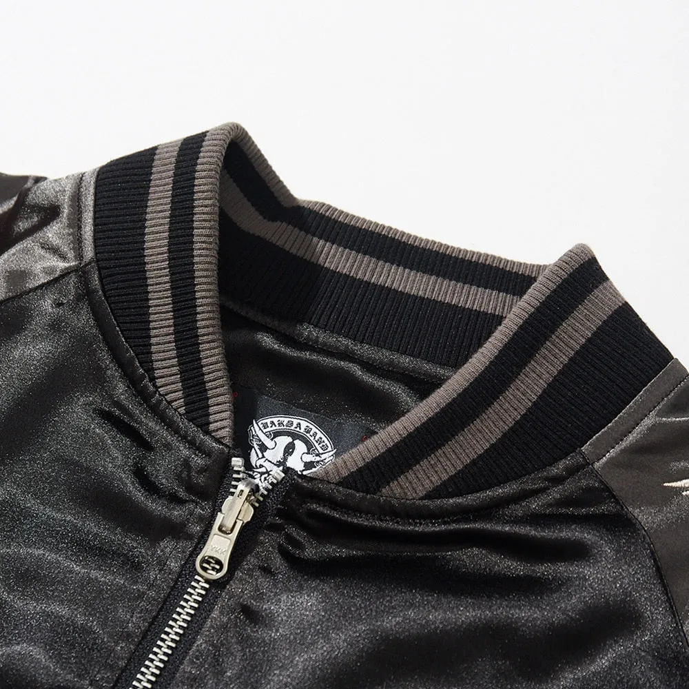 Retro Splicing Bomber Jacket