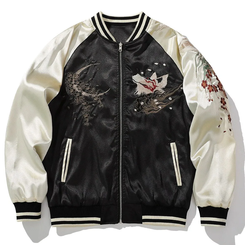 Retro Splicing Bomber Jacket