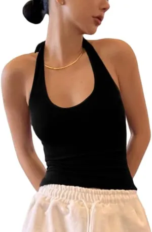 Ribbed Tank Tops for Women Sleeveless Camisole Racerback Blouse, Casual Loose Fit Summer Basic Tops