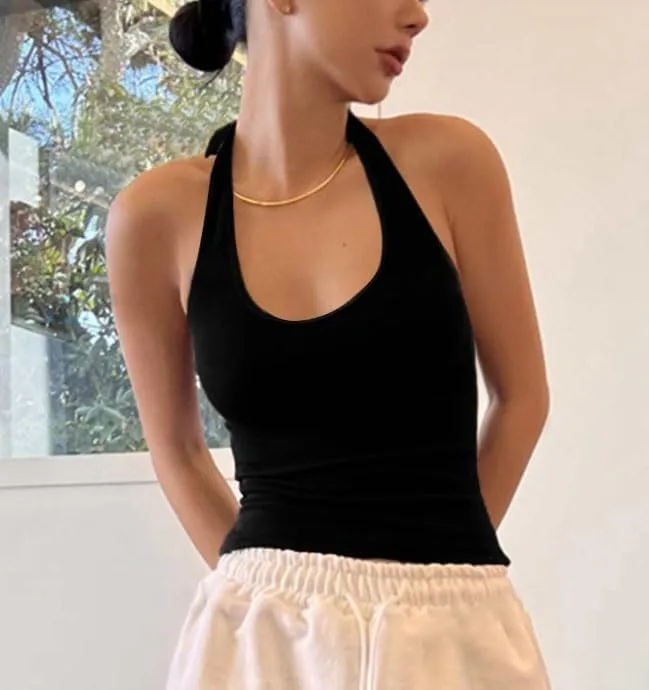 Ribbed Tank Tops for Women Sleeveless Camisole Racerback Blouse, Casual Loose Fit Summer Basic Tops