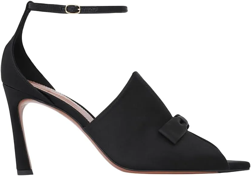 Richealnana Women's Pointed Peep Toe Bow Knot Cut Out Ankle Strap Sandals Stiletto High Heel Pumps