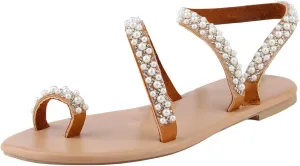 Sandals Women 2025 Travel Rhinestone Boho Sandals Summer Beach Wedding Shoes Strappy Bohemian Flat Sandal