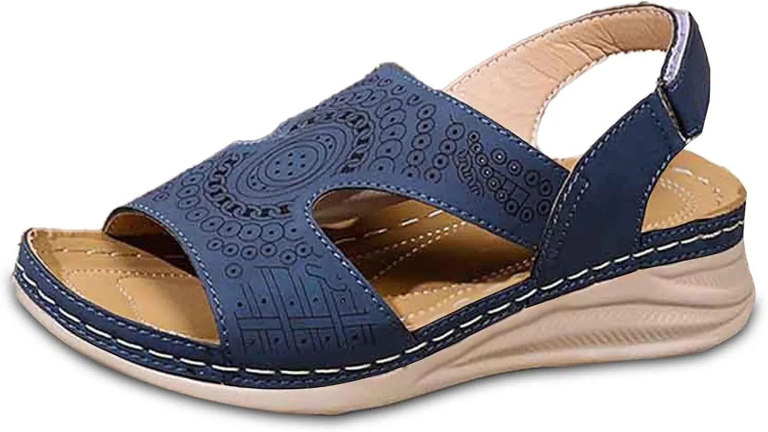 Sport Sandals for Women Comfortable Wedge Sandals Low Heel Dressy Summer Platform Ankle Strap Casual Non Slip Shoes