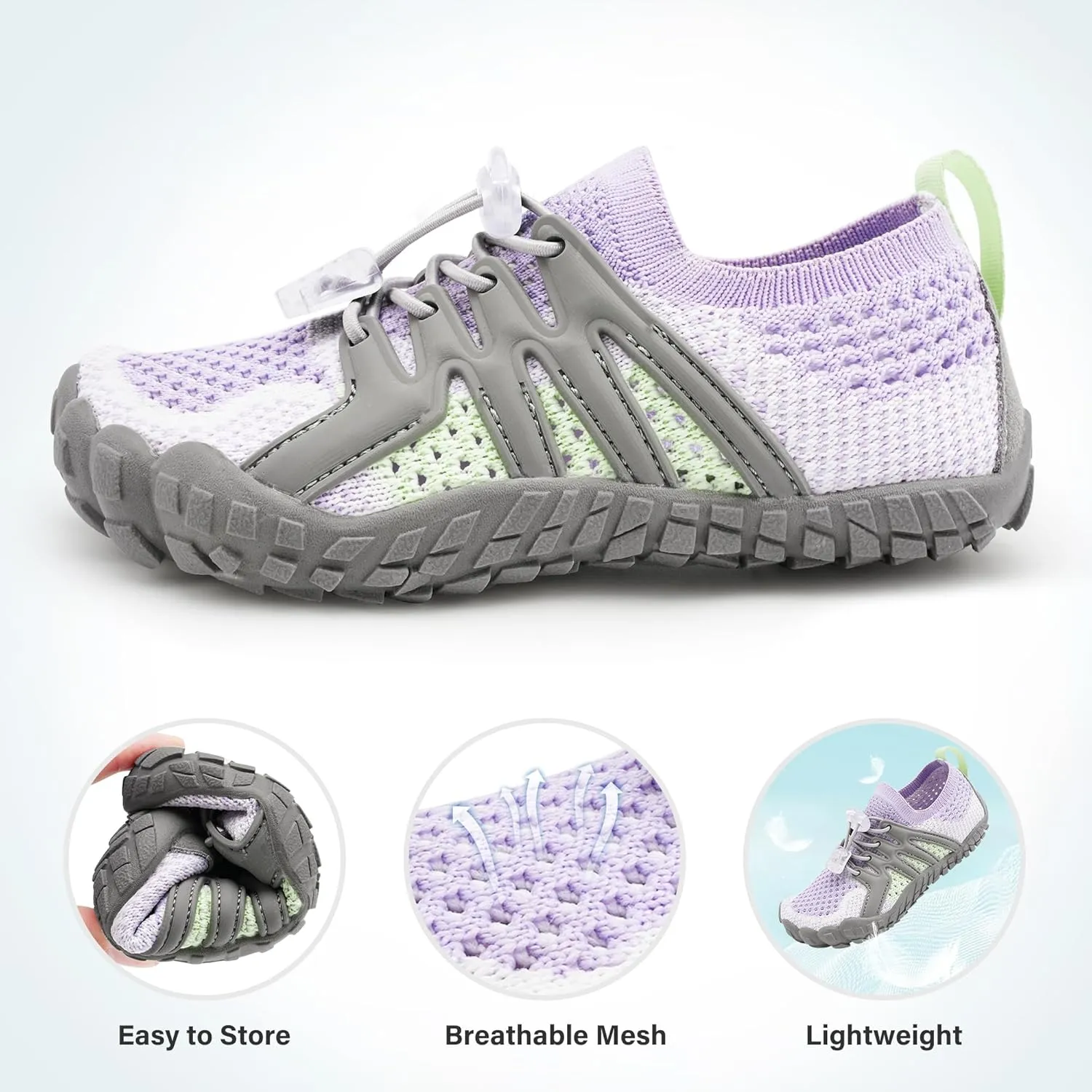Stelle Water Shoes for Women Men Barefoot Shoes with Adjustable Laces Adult Quick-Dry Aqua Sock for Beach Swim Pool Hiking