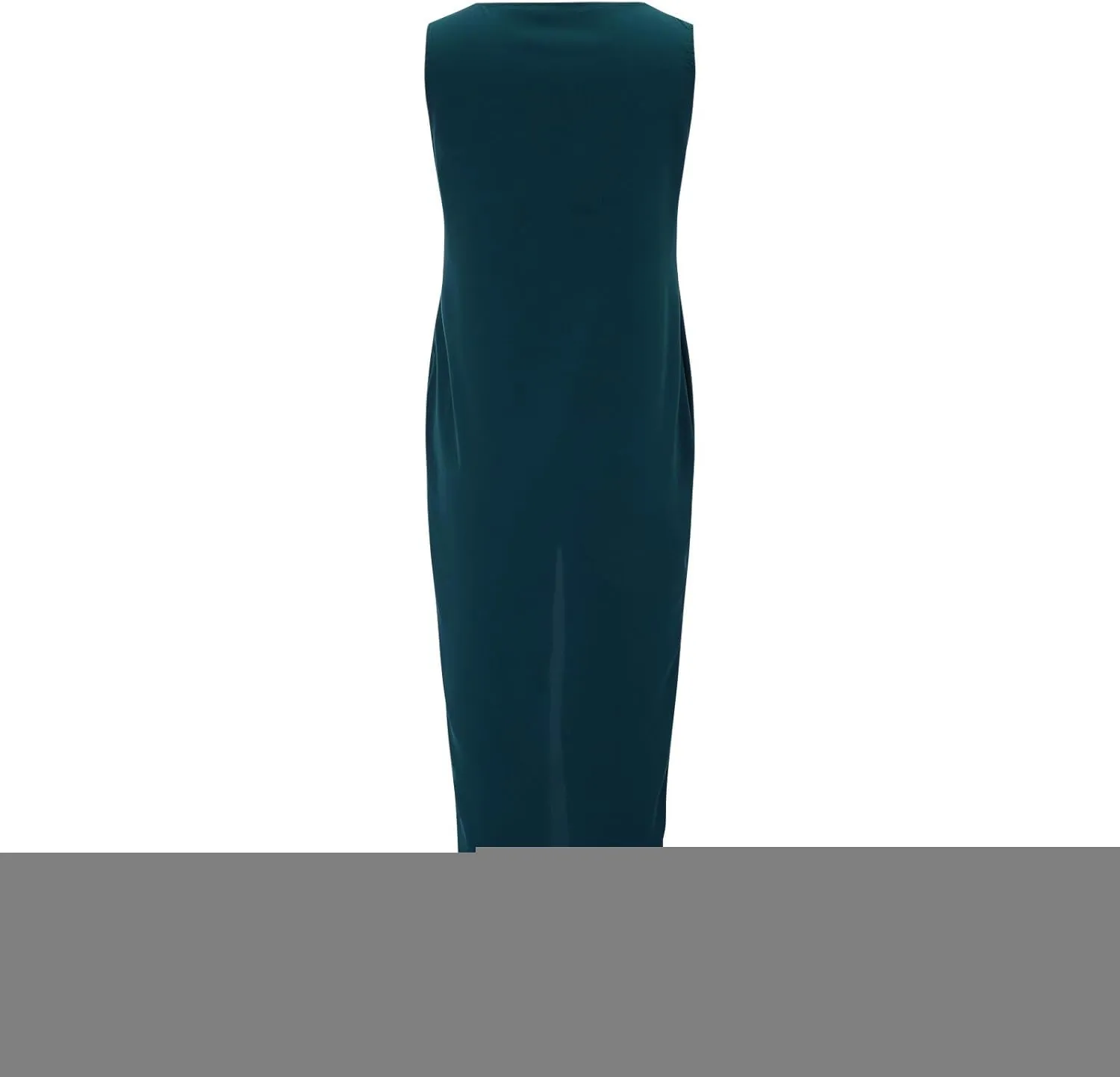 Summer Outfits for Women 2024 Sleeveless Long Vest Robe 2-Piece Sets Front Cross Split Gown Blouse Wide Leg Pants Suit