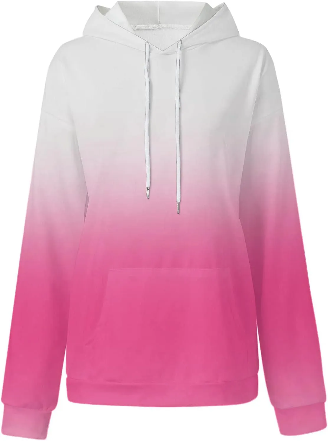 Sweatshirt Hoodies for Women Loose Fit Baggy Gradient Colors Pullover Tops Trendy Casual Fall Sweatshirts with Pocket