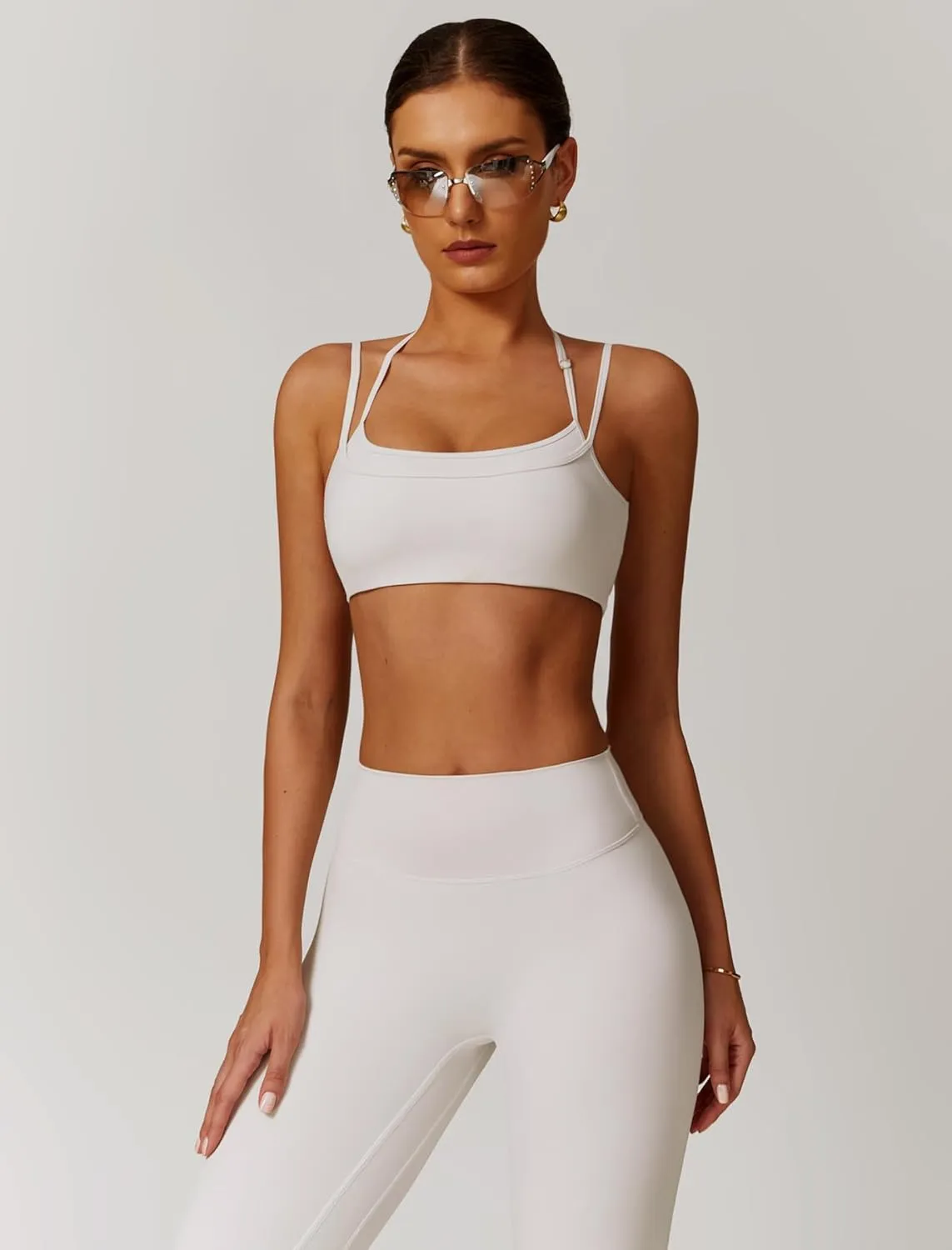 Two Piece Workout Sets For Women Sport Bra Matching High Waist Scrunch Butt Leggings Gym Yoga Active Wear Outfits