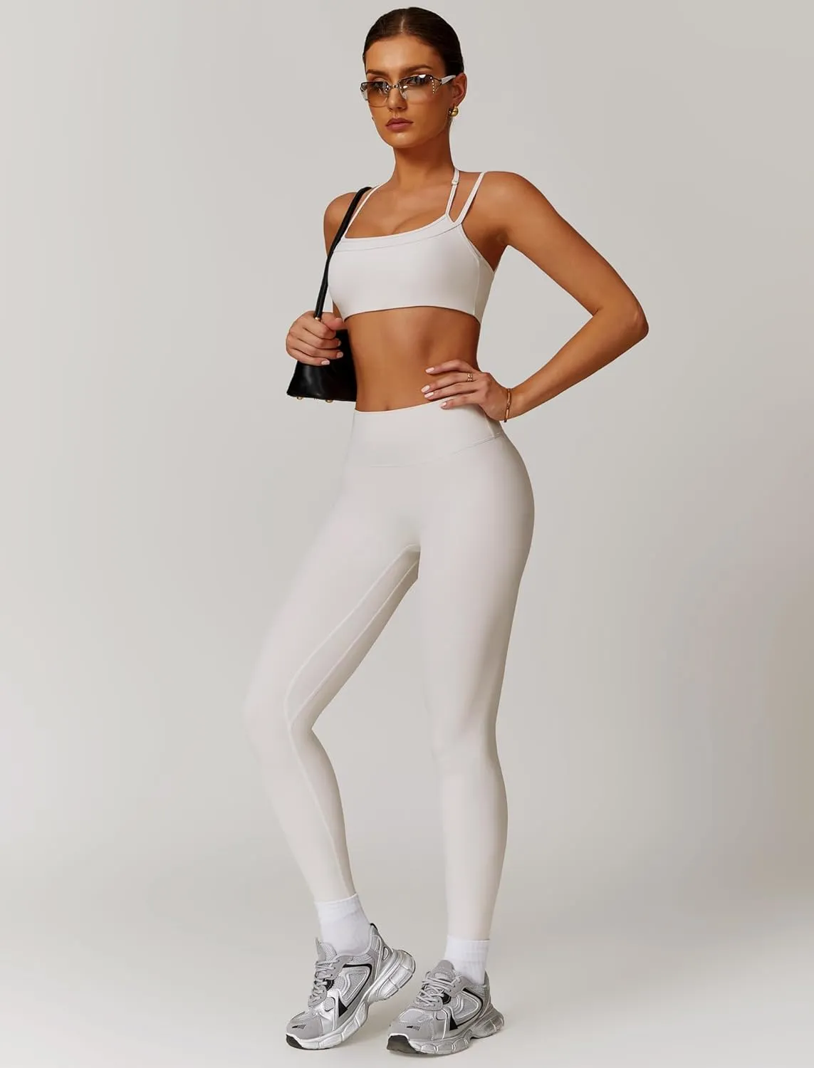 Two Piece Workout Sets For Women Sport Bra Matching High Waist Scrunch Butt Leggings Gym Yoga Active Wear Outfits
