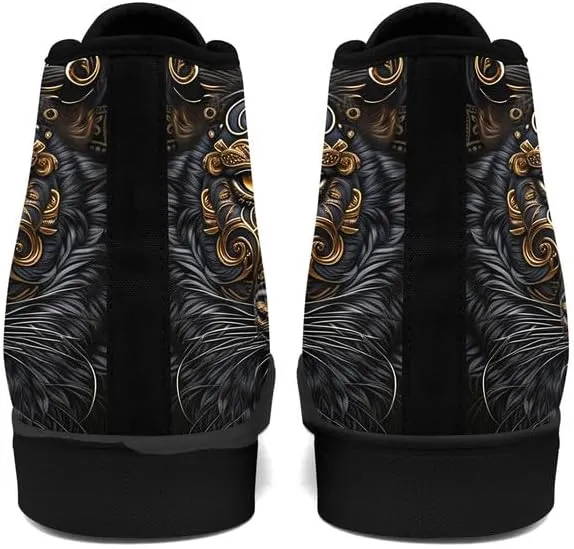 Unisex Fashion Skull High Top Sneakers Classic Lace-Up Canvas Shoes,Casual Cool Hip Hop Tennis Walking Shoes for Men Women